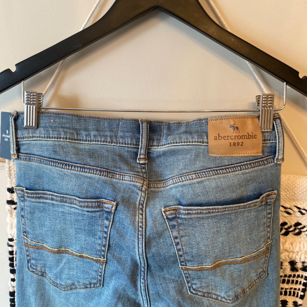 Abercrombie Boys Ultimate Stretch ripped super skinny jeans 15/16 slim pant NWT - Picture 7 of 12